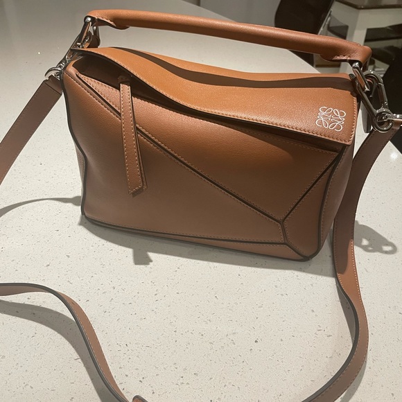 Loewe Small Puzzle Bag in Tan - Picture 1 of 11